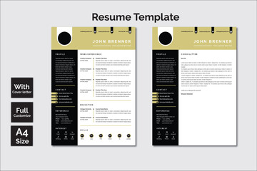 Fototapeta na wymiar Resume template