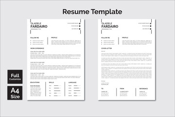 Resume template - obrazy, fototapety, plakaty