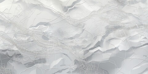 Silver and white pattern with a Silver background map lines sigths and pattern with topography sights in a city backdrop