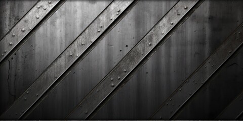 Silver black grunge diagonal stripes industrial background warning frame, vector grunge texture warn caution, construction, safety background with copy space for photo or text design - obrazy, fototapety, plakaty