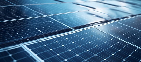 Close-Up of Solar Panels Harnessing Photovoltaic Power - The Future of Sustainable Energy