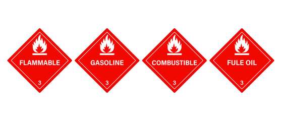 Flammable liquid and combustible liquid warning sign vector. Globally Harmonized System of Classification and Labelling of Chemicals. Warning symbol GHS icon.