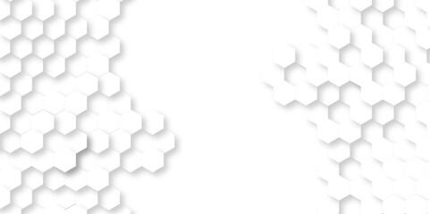 Abstract background with hexagons Abstract hexagon polygonal pattern background vector. seamless bright white abstract honeycomb background.	
