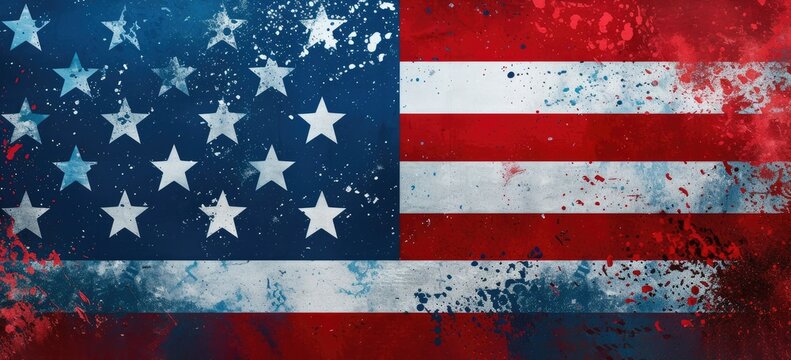 Patriotic Tribute: American Flag Mural