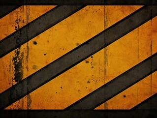 Tan black grunge diagonal stripes industrial background warning frame, vector grunge texture warn caution, construction, safety background with copy space for photo or text design