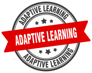 adaptive learning stamp. adaptive learning label on transparent background. round sign