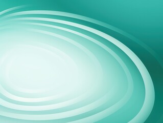 Teal background, smooth white lines, radians swirl round circle pattern backdrop with copy space for design photo or text