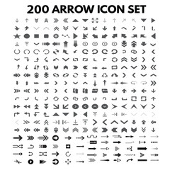 Fototapeta na wymiar 200 arrow icon set deign 