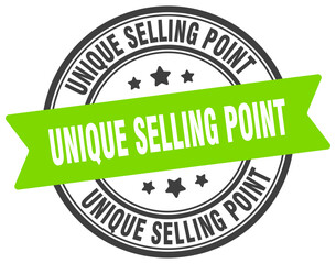 unique selling point stamp. unique selling point label on transparent background. round sign
