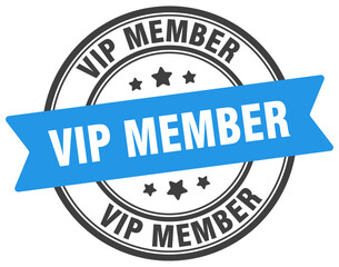 Fototapeta premium vip member stamp. vip member label on transparent background. round sign
