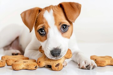 Jack Russell puppy and adult dog food bone shaped cookies