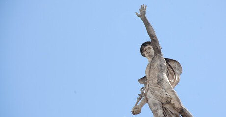 God of commerce, merchants and travelers Hermes - Mercury. He is olympic gods messenger with wings...