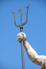 The mighty god of the sea and oceans Neptune (Poseidon). Vertical image.
