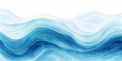 Abstract Art with Abstract Ocean Waves. - obrazy, fototapety, plakaty