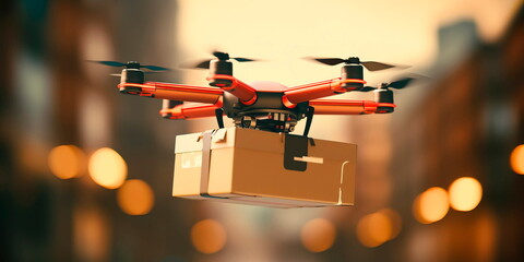 drone that delivers parcels to customers' doors.Generative AI