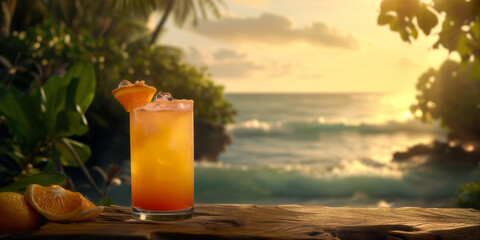 Tequila sunrise coctail drink beverage