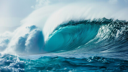 A huge wave in the ocean - obrazy, fototapety, plakaty