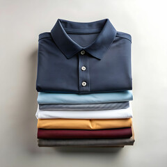 stack of t shirt and polo