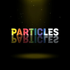 Fototapeta na wymiar 3d graphics design, particles text effects