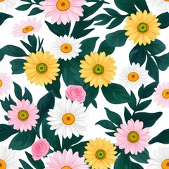 seamless pattern with flowers