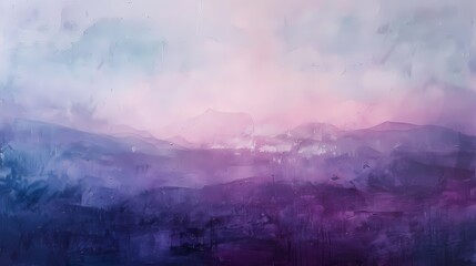 Mauve and sky blue merge in a delicate and dreamy abstract scene, capturing the essence of a soft and tranquil sunset. - obrazy, fototapety, plakaty