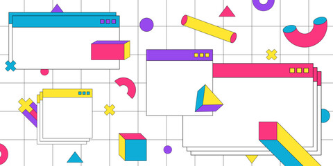 Simple Abstract Geometric Pattern. Minimal Cover Template Design. Modern Memphis Background