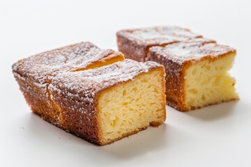 pound cake on a white surface