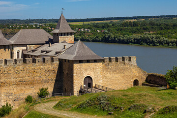 Gate of the Khotyn Fortress, complex of fortifications that consist of a 13th-century stronghold...