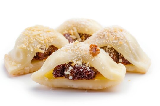 Ramadan dessert with white cheese on white background
