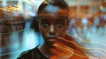 Resilience Amidst Adversity: In a world of apathy, a girl's unwavering stare challenges the status quo of racism.