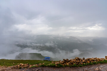 Fototapeta na wymiar Picturesque summer view of Bermamyt plateau in the Karachay-Cherkess Republic.