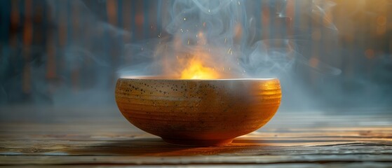 Eucalyptus oil-infused steam bowl for respiratory decongestion. Concept Eucalyptus Oil, Steam Therapy, Decongestion, Natural Remedies, Respiratory Health - obrazy, fototapety, plakaty