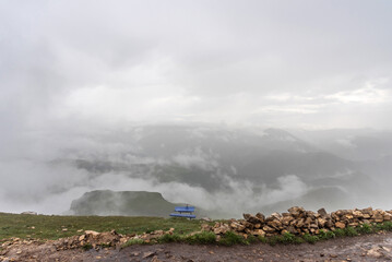 Picturesque summer view of Bermamyt plateau in the Karachay-Cherkess Republic.
