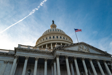 Washington DC Capitol detail. American symbol. Capitol Building, Congress in Washington DC.