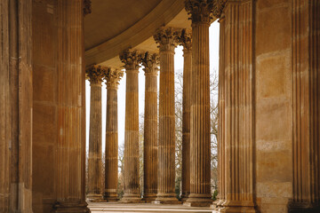 Architectural ensemble in Baroque style, columns row.