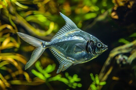 Silver Hatchetfish in aquatic plant tank
