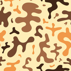 Seamless pattern with dynamic liquid abstract elements