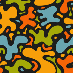 Obraz premium Seamless pattern with dynamic liquid abstract elements