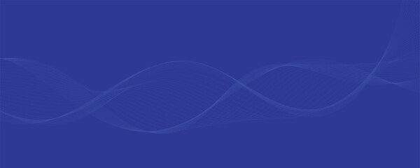 Abstract vector background with blue wavy lines. Blue wave background. Blue lines vector illustration. Curved wave. Abstract wave element for design.
