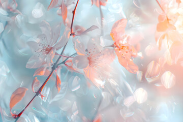 Abstract background in pastel shades, flower on a blurred background. Concept for wallpapers,...