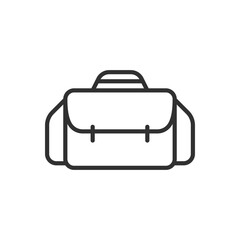 Bag with pockets, linear icon. Line with editable stroke