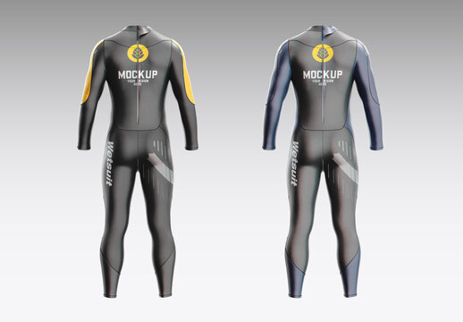 Men&rsquo;s Full Wetsuit Mockup 