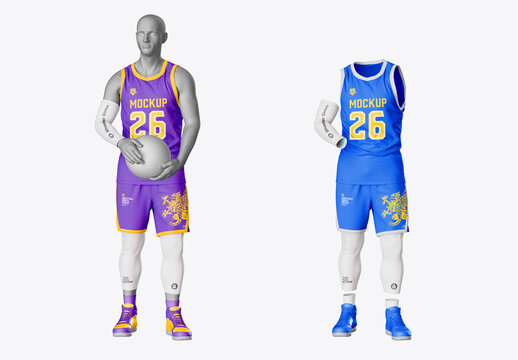 Basketball Player Kit with Mannequin Mockup