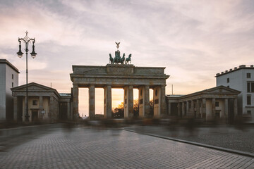 Retro styled Brandenburg Gate in Berlin