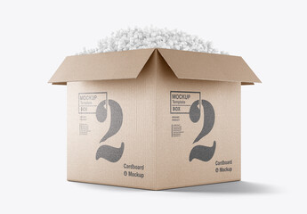 Box with Foam Mockup