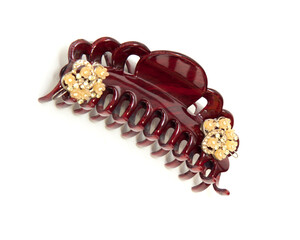 Hairpin. fashionable hair accessories pearl barrette. on a white background.	