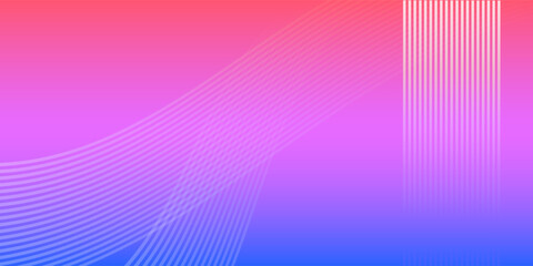 Red, Purple and Blue Futuristic Wallpaper, Background Design for Your Business with Abstract Geometric Lines Pattern - Applicable for Web, Presentations, Placards, Posters - Creative Vector Template