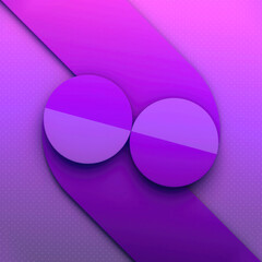 Modern graphics in purple tones, where simple geometric shapes intertwine to create patterns. 3d rendering illustration