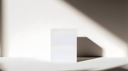 Minimalist Geometry: 3D Rectangle with Subtle Shadow on Minimal Background hand edited generative AI

