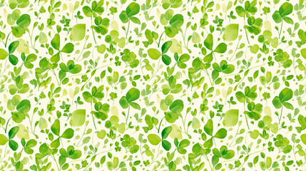 Pea shoots and tendrils, spring green, delicate pattern